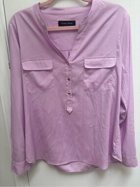 Ivanka Trump Lilac V-Neck Blouse